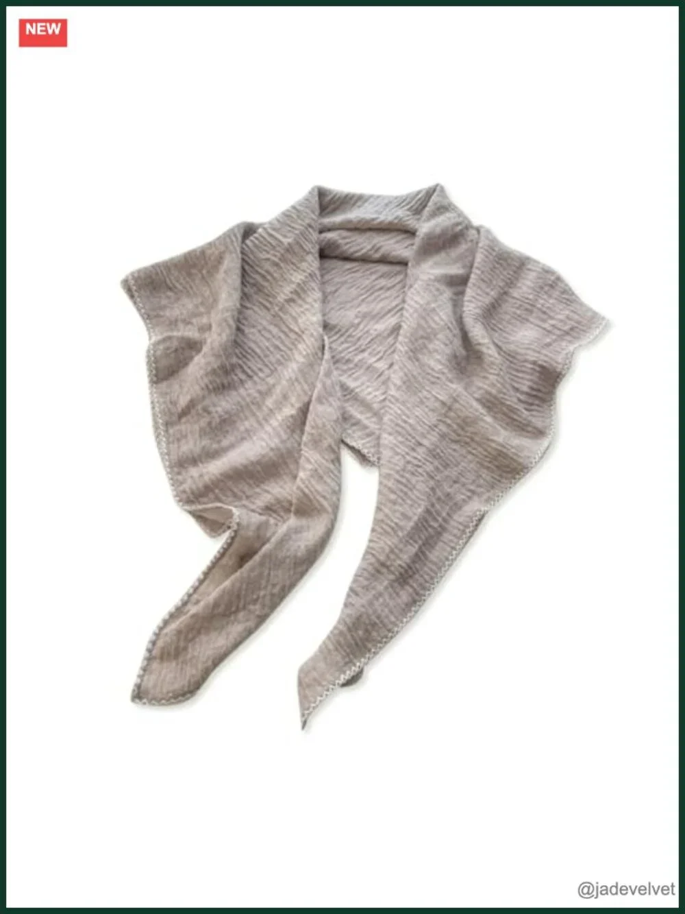Women's Crinkle Scarf Square Solid Cotton Linen Feel Vintage Literary Style